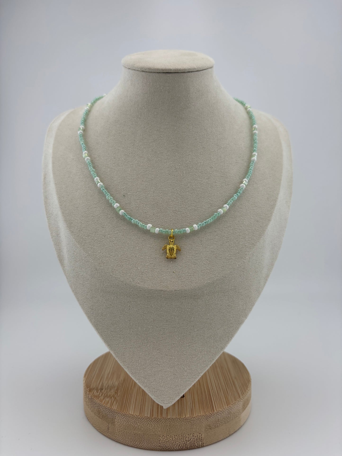 Tiny Turquoise Turtle Choker